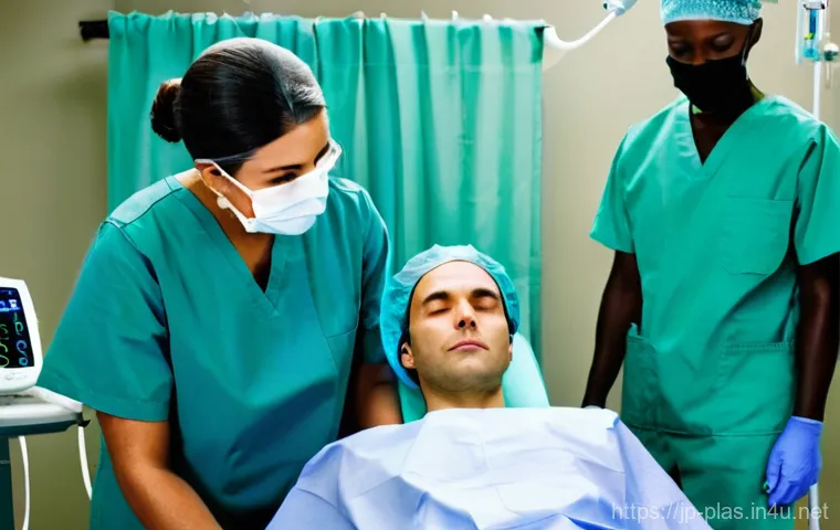마취 방법 비교 - **Prompt 2: Gentle Awakening Post-Surgery**
    "A cozy and quiet post-anesthesia care unit (PACU) w...