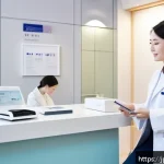 성형외과와 피부과 비교 - A modern dermatology clinic interior with bright, clean design and advanced laser and injection equi...