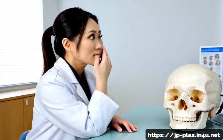 광대 성형 부작용 - Photorealistic Japanese woman in her 30s seated in a bright, modern medical consultation room, gentl...